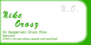 mike orosz business card